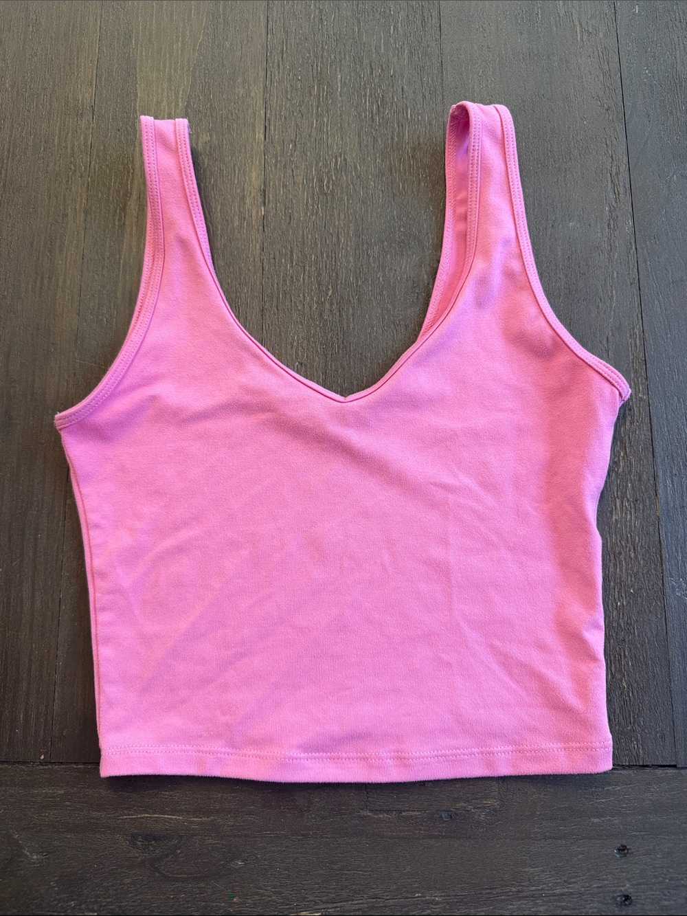 Hollister Pink Cropped V-Neck Tank